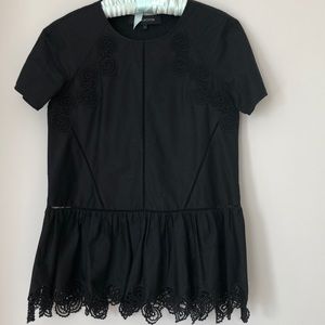 Thakoon black peplum top